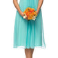 CLEARANCE - Juliet 732 Chiffon Dress Knee Length Rhinestones Straps Gown (Size S)