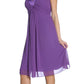 CLEARANCE - Juliet 732 Chiffon Dress Knee Length Rhinestones Straps Gown (Size S)
