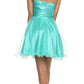 Juliet 733 One Shoulder Short Dress Sparkly Sequins Glitter Tulle Skirt