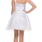 Juliet 733 One Shoulder Short Dress Sparkly Sequins Glitter Tulle Skirt