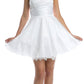 Juliet 733 One Shoulder Short Dress Sparkly Sequins Glitter Tulle Skirt