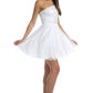 Juliet 733 One Shoulder Short Dress Sparkly Sequins Glitter Tulle Skirt