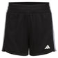 adidas Girls Plus Size 3-Stripes Mesh Shorts Black New