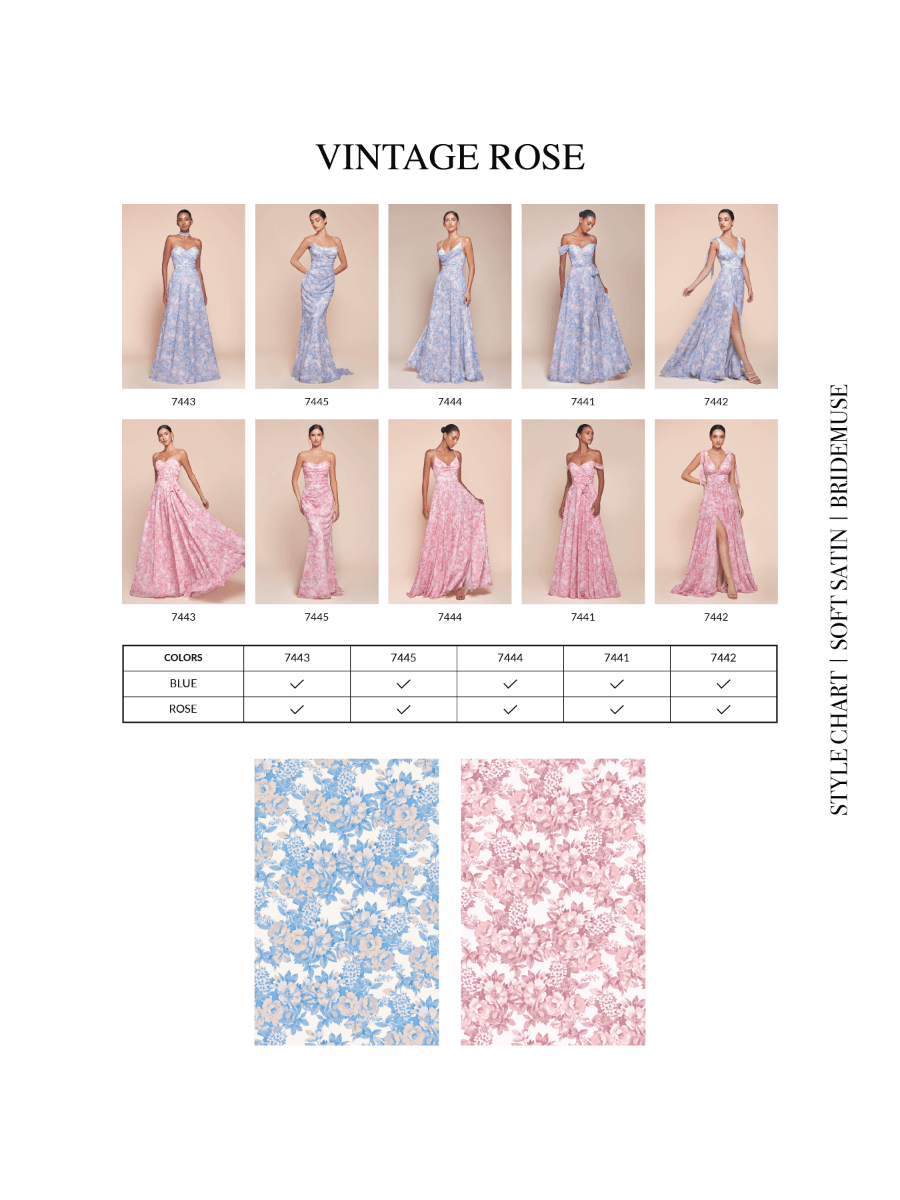 Ladivine 7444 Dress A-Line Soft Satin Print Dress