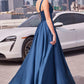 Ladivine 7447 Dress A-Line Soft Satin Gown
