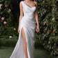 Ladivine 7448W Dress One Shoulder Satin Bridal Gown