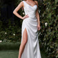 Ladivine 7448W Dress One Shoulder Satin Bridal Gown