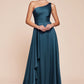 Ladivine 7450 Dress One Shoulder Satin A-Line Gown