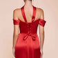 Ladivine 7452 Dress Off the Shoulder Lace Up Corset Satin Gown