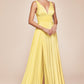 Ladivine 7469 Long Formal Evening Satin Dress with Slit