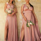 Cinderella Divine 7469W Long Formal A-Line Satin Dress