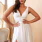 Cinderella Divine 7469W Long Formal A-Line Satin Dress