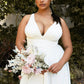 Cinderella Divine 7469WW Long Formal A-Line Satin Dress