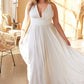 Cinderella Divine 7469WW Long Formal A-Line Satin Dress