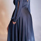 Cinderella Divine 7475C Long Split Blouson Sleeve Formal Dress Thigh Split