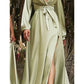 Cinderella Divine 7475 Long Split Blouson Sleeve Formal Dress Thigh Split