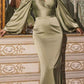 Cinderella Divine 7482C Long Sleeve Off the Shoulder Soft Satin Fitted Dress