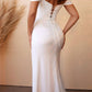 Cinderella Divine 7484W Strapless Off the Shoulder Satin Bridal Gown