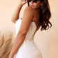 Cinderella Divine 7484W Strapless Off the Shoulder Satin Bridal Gown