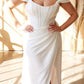 Cinderella Divine 7484W Strapless Off the Shoulder Satin Bridal Gown