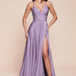Cinderella Divine 7485C Sweetheart Neckline Soft Satin A-Line Formal Dress