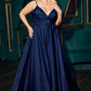 Cinderella Divine 7485C Sweetheart Neckline Soft Satin A-Line Formal Dress