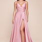 Cinderella Divine 7485C Sweetheart Neckline Soft Satin A-Line Formal Dress