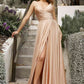 Cinderella Divine 7485C Sweetheart Neckline Soft Satin A-Line Formal Dress