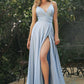 Cinderella Divine 7485C Sweetheart Neckline Soft Satin A-Line Formal Dress