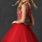 Juliet 749 Poofy A Line Short Dress Tulle Embroidery