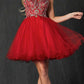 Juliet 749 Poofy A Line Short Dress Tulle Embroidery