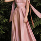 Cinderella Divine 7490 Long Soft Satin A-Line Dress