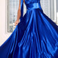 Cinderella Divine 7490 Long Soft Satin A-Line Dress