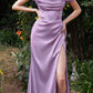 Ladivine 7492 Satin Off the Shoulder Corset Satin Formal Gown