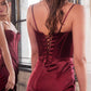 Ladivine 7498 Floor Length Fitted Satin Sweetheart Draped Gown