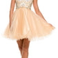 Juliet 749 Poofy A Line Short Dress Tulle Embroidery