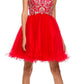 Juliet 749 Poofy A Line Short Dress Tulle Embroidery