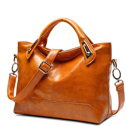Women's Retro Oil Wax Leather Soft Bags