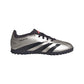 adidas Club Predator Turf Sneaker Platin Metallic/Aurora Black/Turbo 4.5 US Unisex Big Kid
