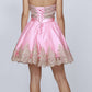 Juliet 759 Short Sweetheart Neckline Strapless Dress with Bow
