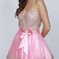 Juliet 759 Short Sweetheart Neckline Strapless Dress with Bow