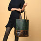 Green Women's Leather Tote