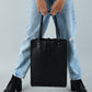 Ebony Elegance Leather Tote