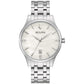 Bulova Reloj de Cuarzo Clásico para Dama, con Esfera de Diamantes, Calendario de Fecha, de Acero Inoxidable, 3 Manecillas, y Madreperla Blanca Estilo: 96P220