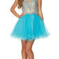 Juliet 761 Short Prom Dress Embellished Bodice with Keyhole