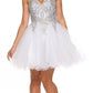 CLEARANCE - Juliet 762 Sweetheart Neckline Poofy Short Dress (Size M)