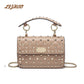 Unique Women's Genuine Leather Rivet Portable Shoulder Bags