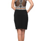 Juliet 767 Halter Two-Piece Dress Sheer Beaded Back