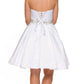 Juliet 769 Embellished Waist Short Dress Strapless