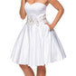 Juliet 769 Embellished Waist Short Dress Strapless